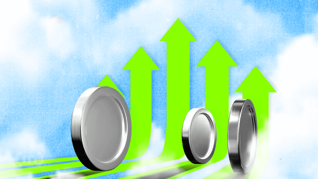 The virtual token hit three months high and fueled a