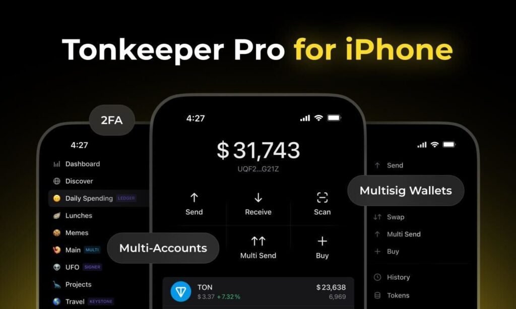 Ton wallet tonkeeper launches the pro app on your iphone